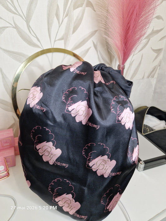 BONNET NOIR SATIN